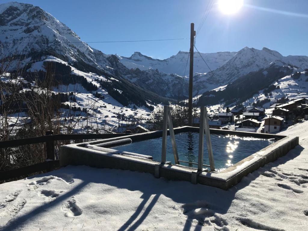 Chalet Sonnenheim Mit Atemberaubender Aussicht Adelboden Exterior photo